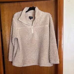 Zenana Outfitters Cream Sherpa Pullover